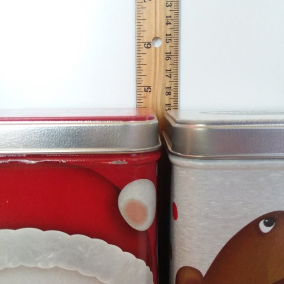 Swiss Miss Collectible Christmas Tins, Bears Red Silver, Seasonal Storage, Empty - Picture 8 of 8
